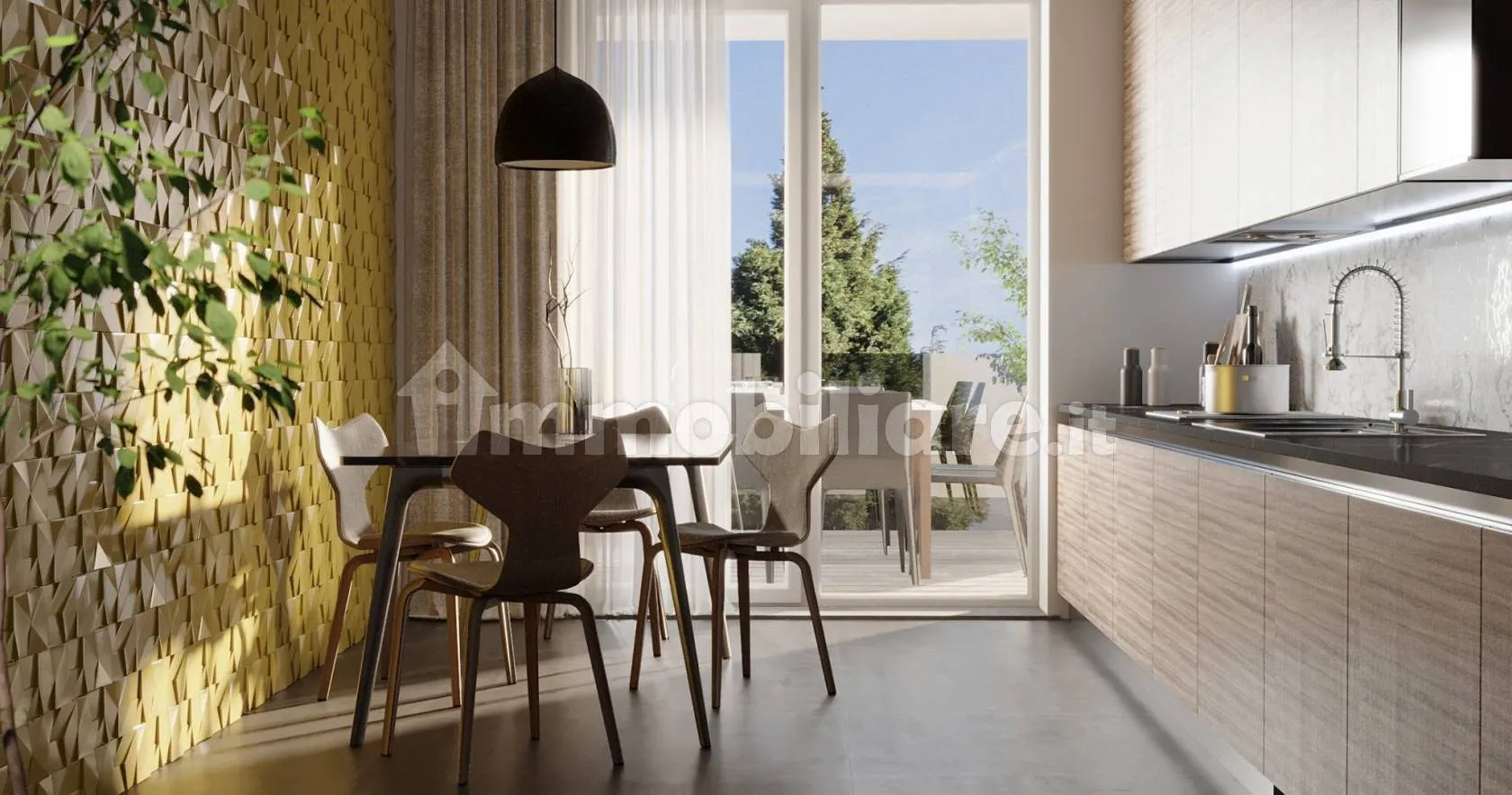Render degli interni, vista 2
